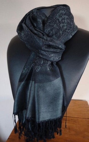 Echarpe pashmina laine soie - echarpe,