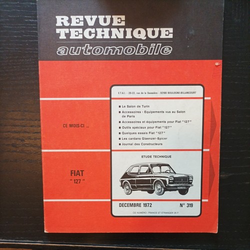 Revue technique fiat - fiat, 127
