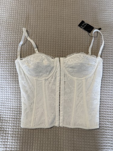Corset dentelle blanc - , à