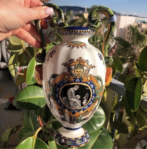 Gien vase faïence à - de,