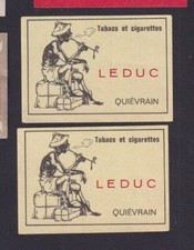 2 old label matches Belgium BN180826 tobacco pipe men