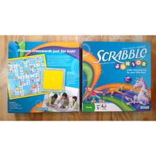 Scrabble Junior Crossword Game - not complete (almost!) 2008 - nice! Fast Ship!