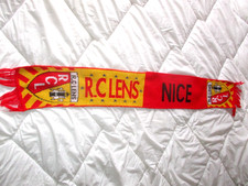 echarpe scarf ancienne RC LENS OGC NICE LIGUE 1 Championnat france ( modele 2 )
