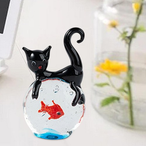 Mini statue verre chat - mini, et