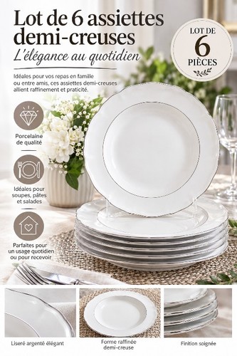 Lot assiettes porcelaine - lot,