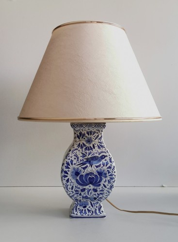 Lampe vintage faïence decor