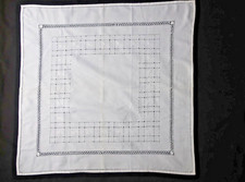 petite nappe à thé ancienne guéridon surnappe dentelle main : 84 X 84 cm