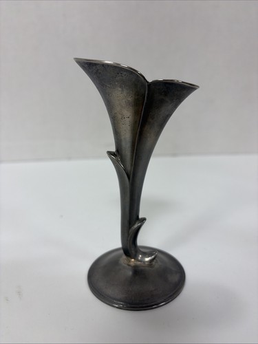Vtg silver plated calla - silver, lily