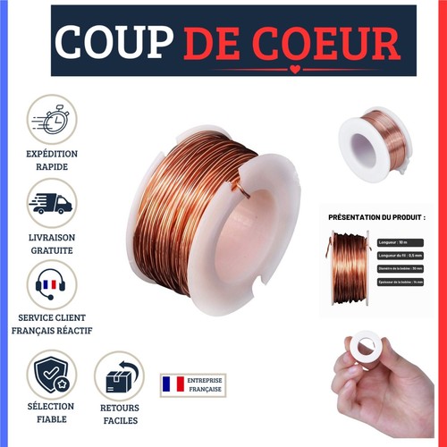 Fil cuivre émaillé 5mm - fil,
