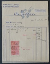 Invoice 1950 PARIS SAW & CUTTING TOOL JULIEN polished 43