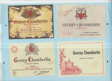 étiquette vin Bourgogne Gevrey Pernand-vergelesse Vosne Morey 1 étiqu au choix