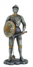 Italfama Étain Soldat Figurine, MEDIEVAL Knight Avec Club, 11cm, Italie