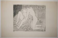 KROL Abraham - "La chambre à coucher". Eau-forte et aquatinte.
