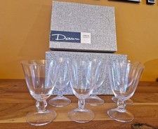 Série de 6 verres à eau en cristal de Daum modèle Orval 13,4cm coffret d'origine