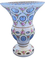 Ancien vase en cristal overlay