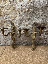 Paire Appliques Double Bronze