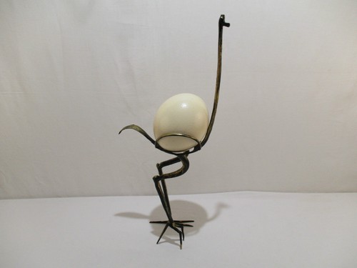 Oeuf autruche sculpture - autruche,