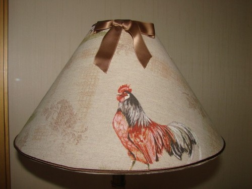 Abat jour poules sur toile - poules,