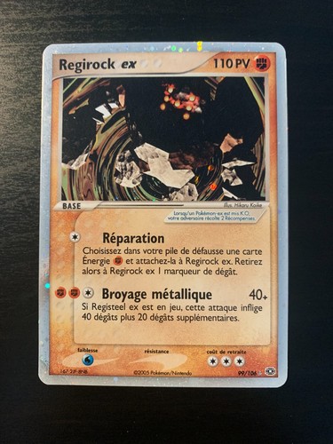 Carte pokémon regirock ex - carte,