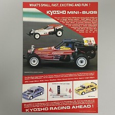 Kyosho Mini Bugs Baja Bug Voiture Télécommandée RC 1987 Vintage Rétro Publicité