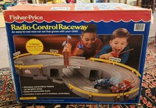 Fisher Price Radio-Control Raceway 1994 Original Box Untested Vintage Race Cars