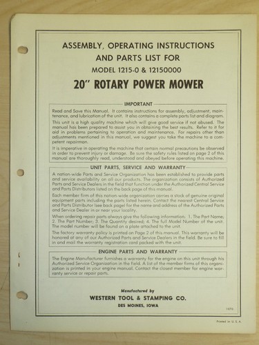 Western tool rotary - 20",