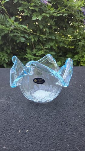 Vase coupe murano bleu aqua - coupe,
