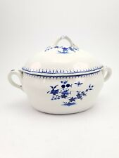 Antique Tournai Doornik Soft Paste Blue White Porcelain Soup Tureen Bowl