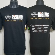 Hard Rock Rising On The Road 2014 Tour T Shirt L Hard Rock Cafe Music Festival