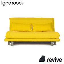 Ligne Roset Multy Tissu Canapé Trois Places Jaune Fonction Manuelle Canapé Lit
