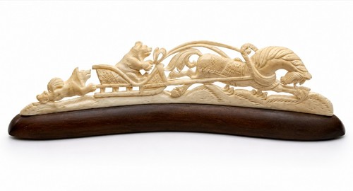 Sculpture russe attelage ours