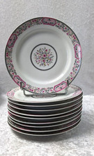 HAVILAND Limoges 10 Assiettes plates 22cm décor fleuri rose Fin XIXe début XXe