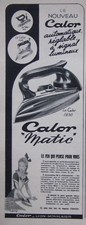 1950 CALOR MATIC IRON PRESS ADVERTISEMENT - ADVERTISING