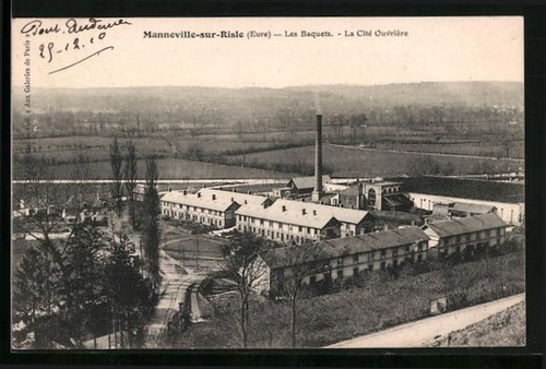 Cpa manneville sur risle - cpa, manneville-sur-risle,