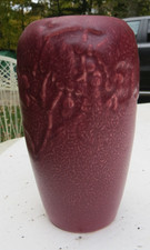 Antique Rookwood 1922 Production Vase Burgundy  / raspberry Glaze Grapes 2604