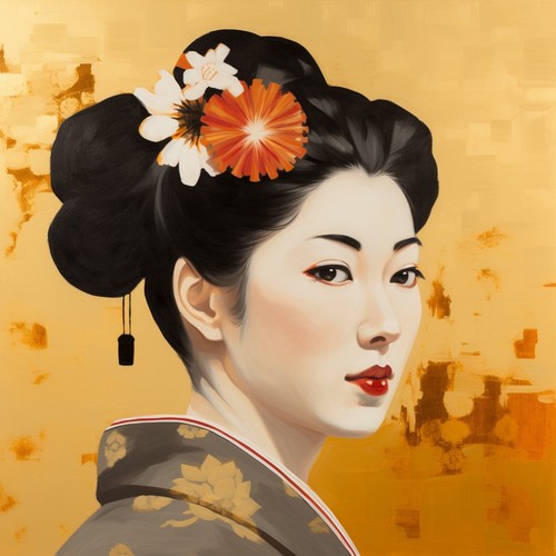 Série geisha 50x50 - geisha, –