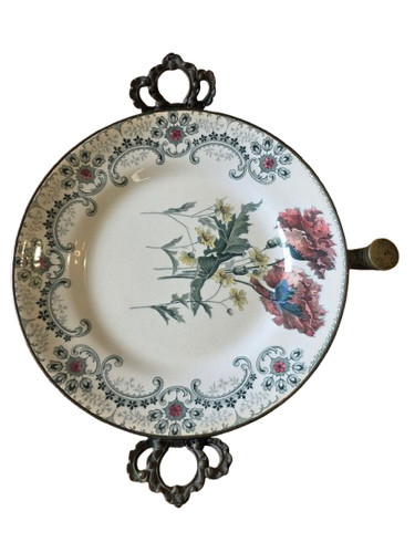 Assiette chauffante terre - , de
