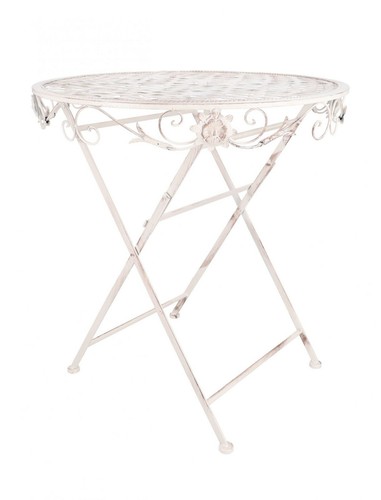 Petite table fer blanc - petite,