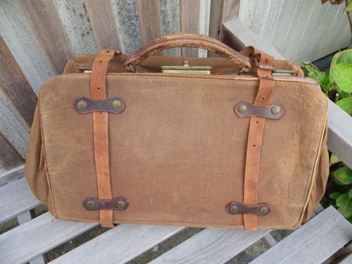 Sac voyage ancien toile - sac,