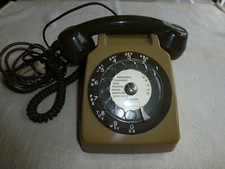 ANCIEN TELEPHONE S 63 MARRON A CADRAN FONCTIONNE