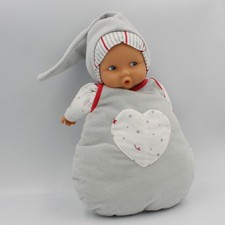 Doudou baby pouce poupée gris
