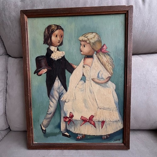 Tableau huile sur - , signé