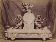 Antique Photo of a Garde Furniture Pendulum Louis XVI France Vintage Albumin c1880