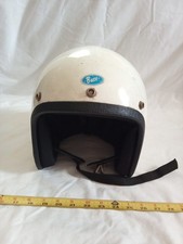 vintage BUCO 1975 motorcycle HELMET, WHITE, size XL.