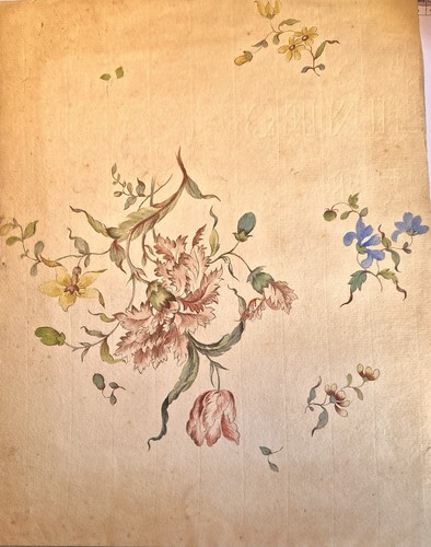 Dessin ancien aquarellé