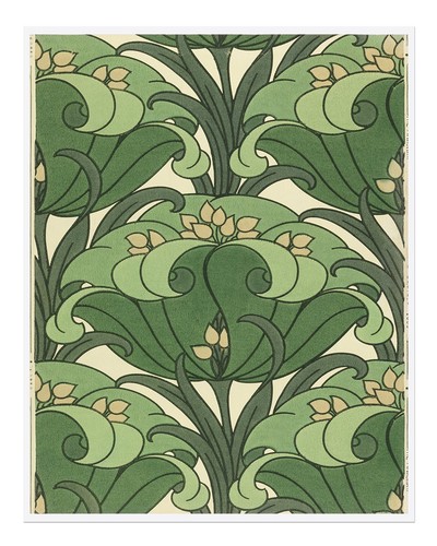 Motif floral vert - art, nouveau
