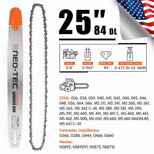 Chainsaw guide bar 3 8 - 25'',