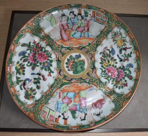 Assiette ancienne canton - , à