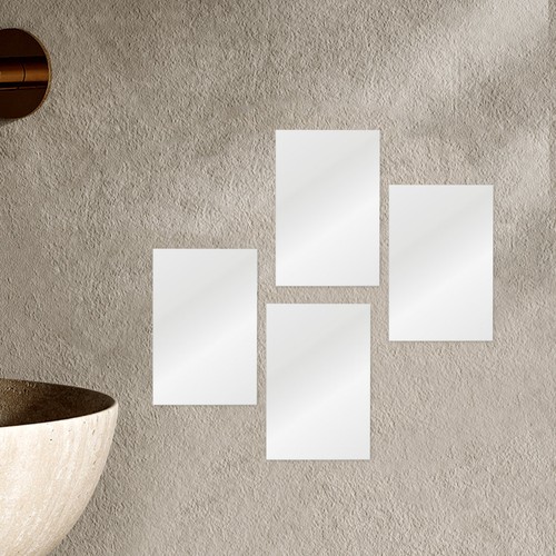 Pcs miroir stickers muraux - miroir,