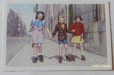 Image CHROMO COTE D'OR Collection FOLKLORE BELGE N°223 BRUXELLES Patins roulette